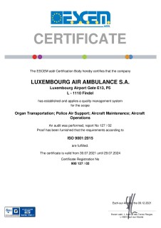 ISO 9001 LAA Certificates